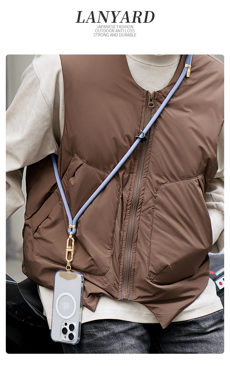 斜挎手机挂绳编织长款可背户外防丢挂脖手机绳手腕短款链条定制详情13