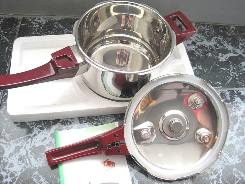 Stainless steel bulging pressure cooker 18-28cm, non-magnetic large capacity 1600-ton base pot pic 7