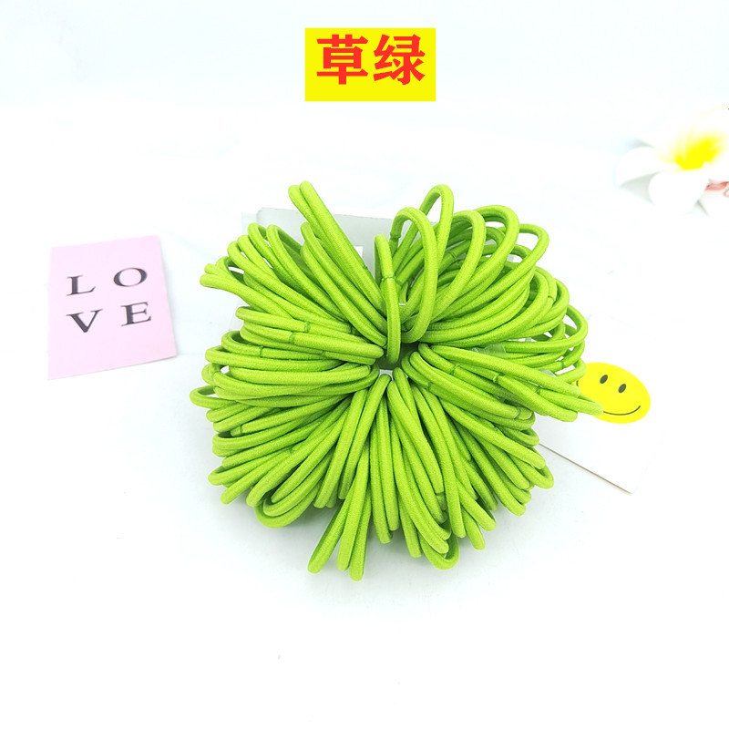 Wholesale of 4MM thick hair ties, colorful high-elasticity hair ties, rubber bands, basic hair bands and hair accessories from Europe and America pic 48