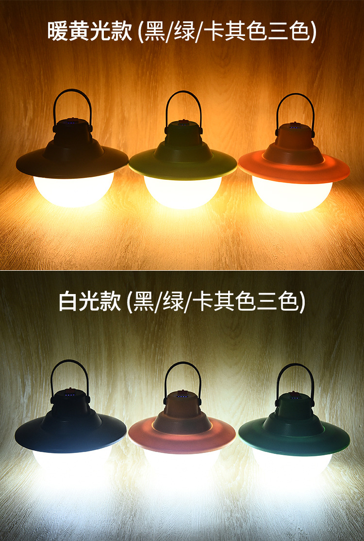 New type of bulb camping lamp, flying saucer bulb camping lamp, spherical camping lamp, straw hat camping lamp, bulb outdoor lamp pic 2