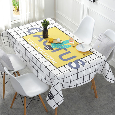 桌布防水防烫茶几垫北欧长方形印花餐桌布台布ins风盖布详情31