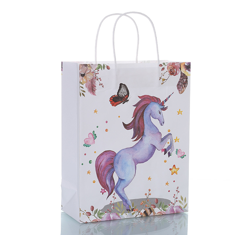 Customized fresh and light gift bags, color-printed white kraft paper printed handbags, gift paper bags, wholesale and customization pic 8