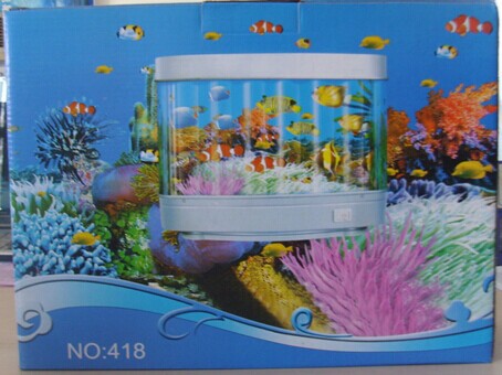 Mini electronic aquarium light fish tank landscape creative plug-in fish tank sea view light fish painting Light fish artist home decoration pic 21