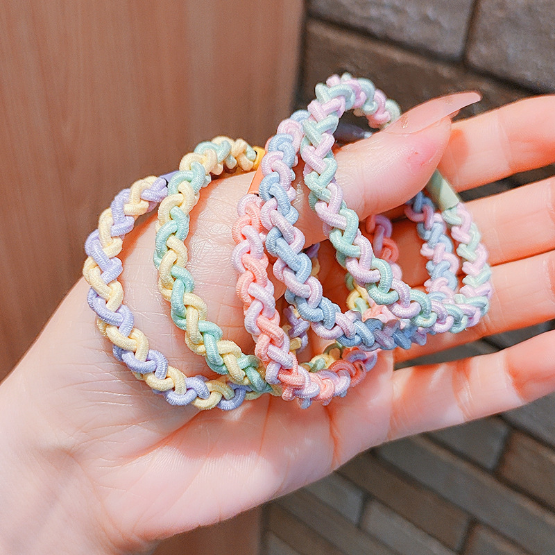 Simple and fresh cartoon hair tie, cute ponytail hair tie for girls, high elasticity and durable leather band hair band pic 6