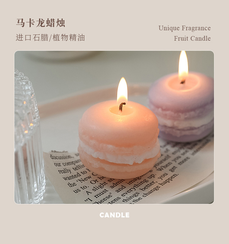 Macaron scented candles, Instagram-style photo props, diy birthday gifts pic 4
