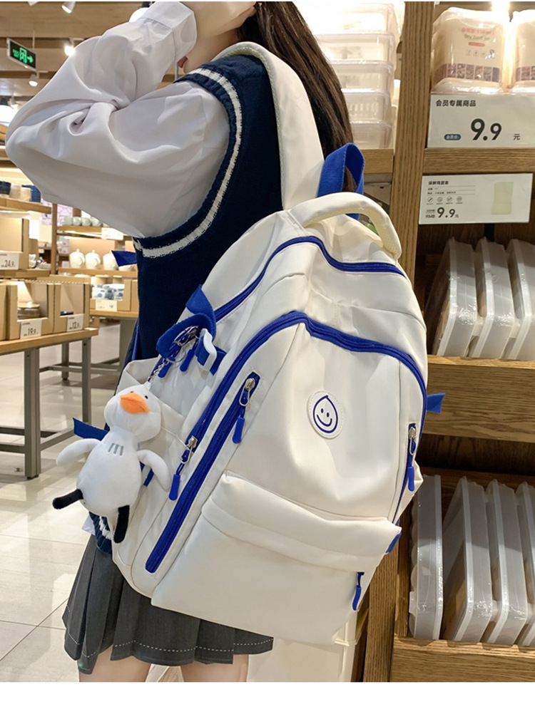 2023 fashionable student backpack, Japanese style Instagram simple Korean version backpack for junior high school, senior high school and college students pic 20