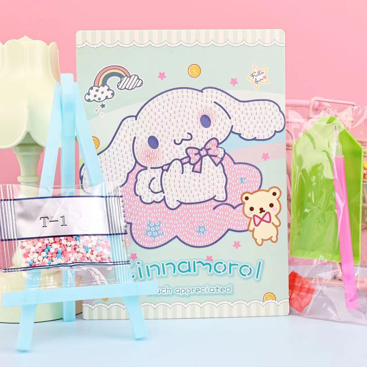 DIY钻石画套装 儿童创意手工钻石黏贴画 可爱卡通满钻钻石画玩具详情10