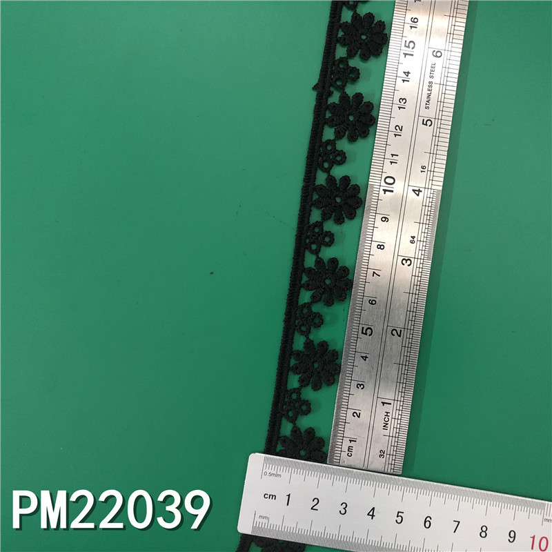 New Lolita embroidery water-soluble lace, milk silk single-sided small flower wave lace, lace with barcode pic 3