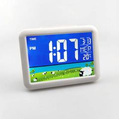 Factory direct sales LED electronic alarm clock, simple style clock battery, plug-in dual-purpose clock, Yida Time 0711-12 pic 25