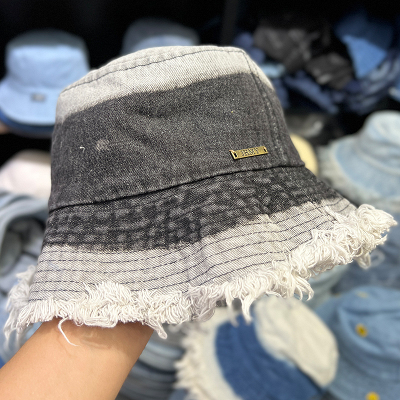 Fuzzy side crash color vaquero sombrero de pescador mujer primavera otoño multifuncional casual sombrero de lavabo estilo de puerto vintage sombrero vegano personalidad moda marca cool pic 1