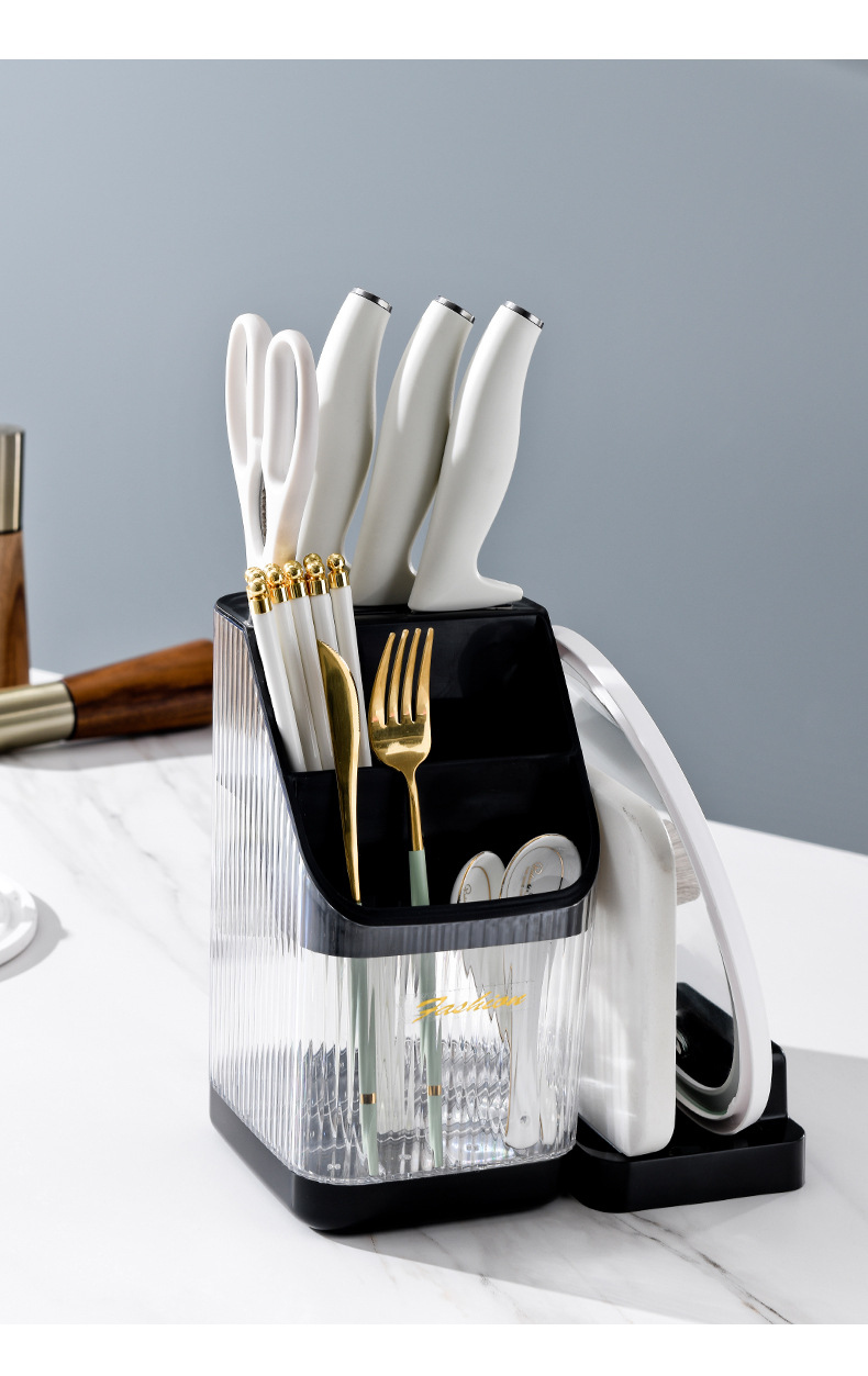 Multi-functional kitchen storage rack, chopstick holder, countertop, cutting board rack, knife storage rack, pot lid rack, cutting board rack 筷笼 pic 24