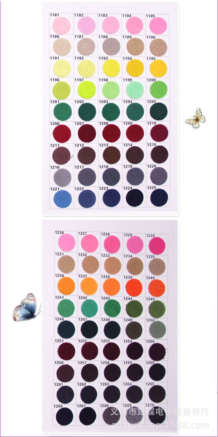Factory direct sales of 1.0mm European standard eco-friendly non-woven fabric handicrafts, diy colored non-woven fabric velvet felt pic 17