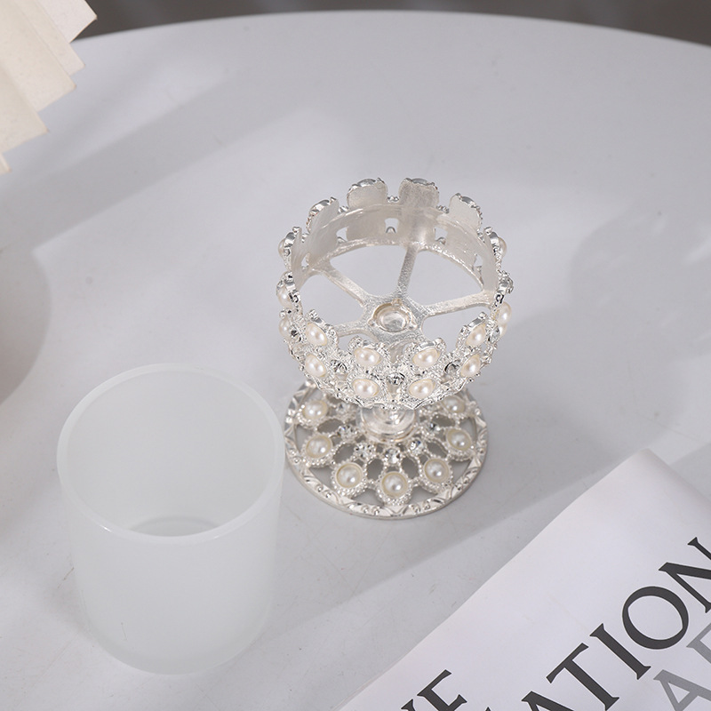 Factory direct sales of light luxury pearl romantic candlelight dinner handicrafts and ornaments, home living room and bedroom ornaments pic 2