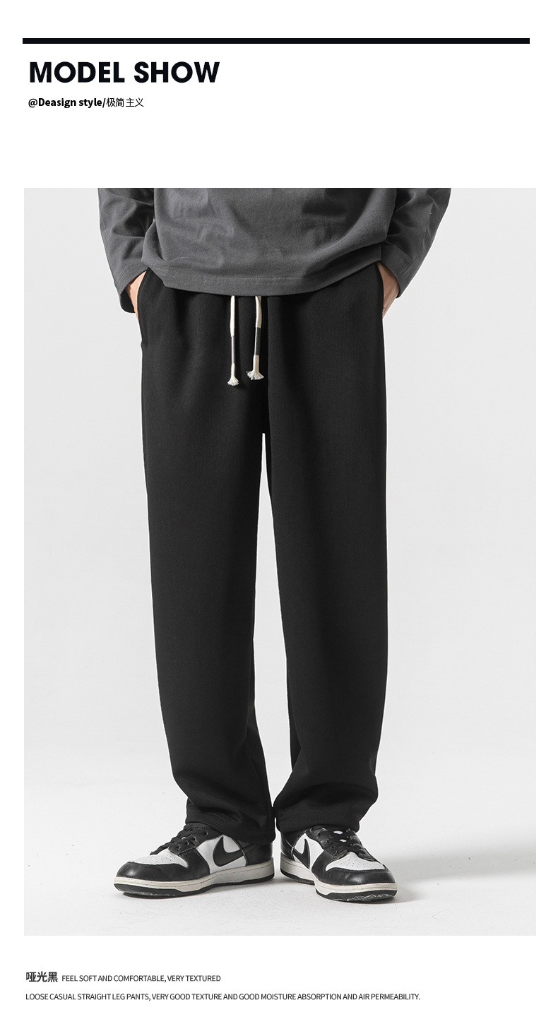 8 colors to choose from, 350g heavy-weight straight-leg sweatpants, a new style for men in the autumn of 2023, featuring loose, casual and sporty pants pic 10