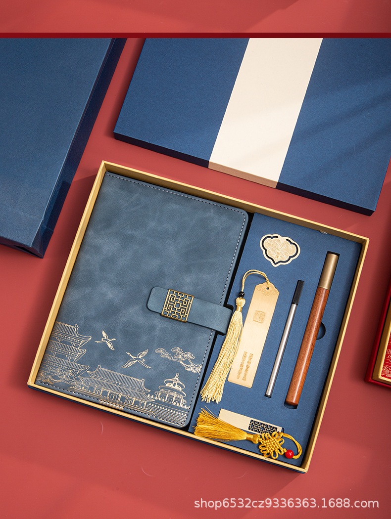 国潮笔记本礼盒套装高颜值礼品文创商务笔记本办公创意伴手礼定制详情20