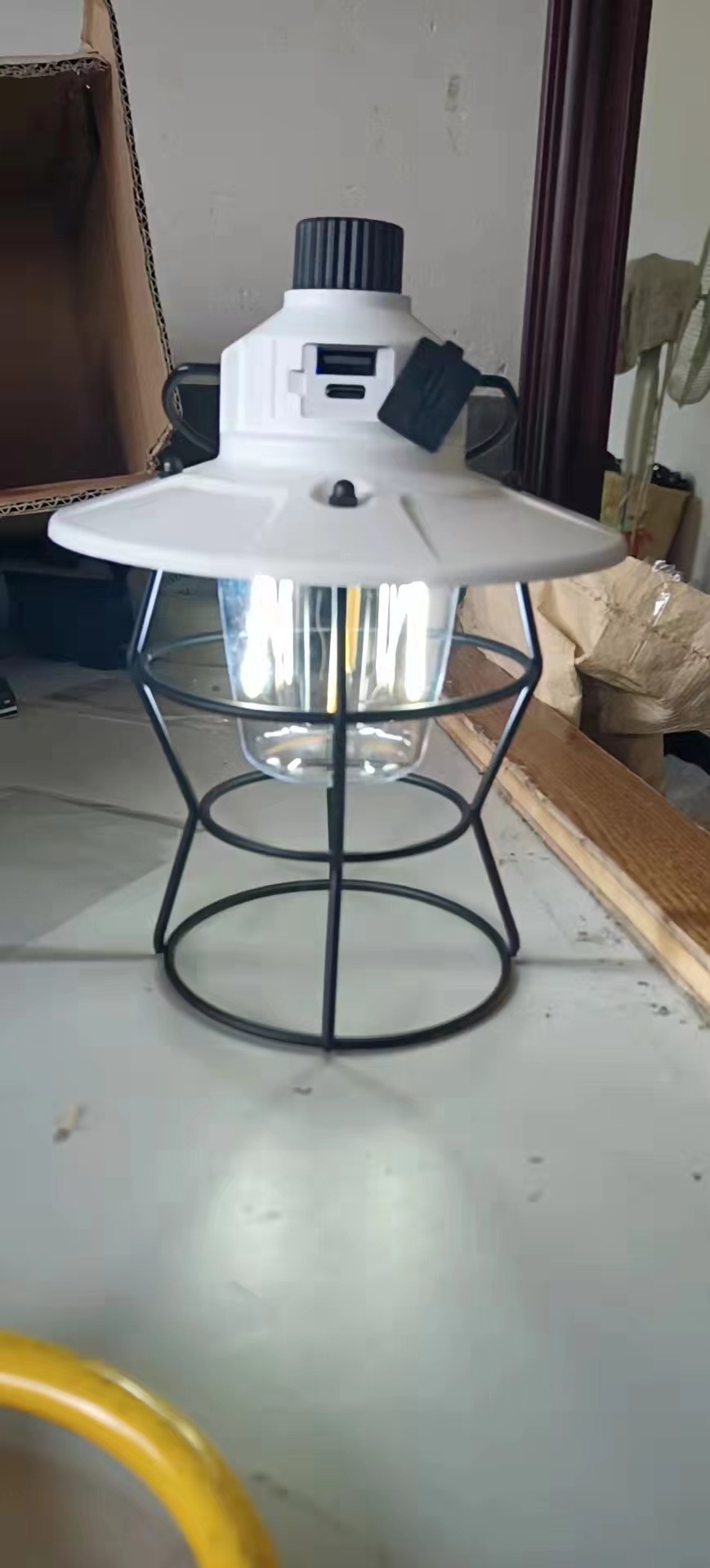 usb charging retro camping lamp, outdoor strong light portable tent lamp, nostalgic ironwork hand-held camping lamp, horse lantern pic 2