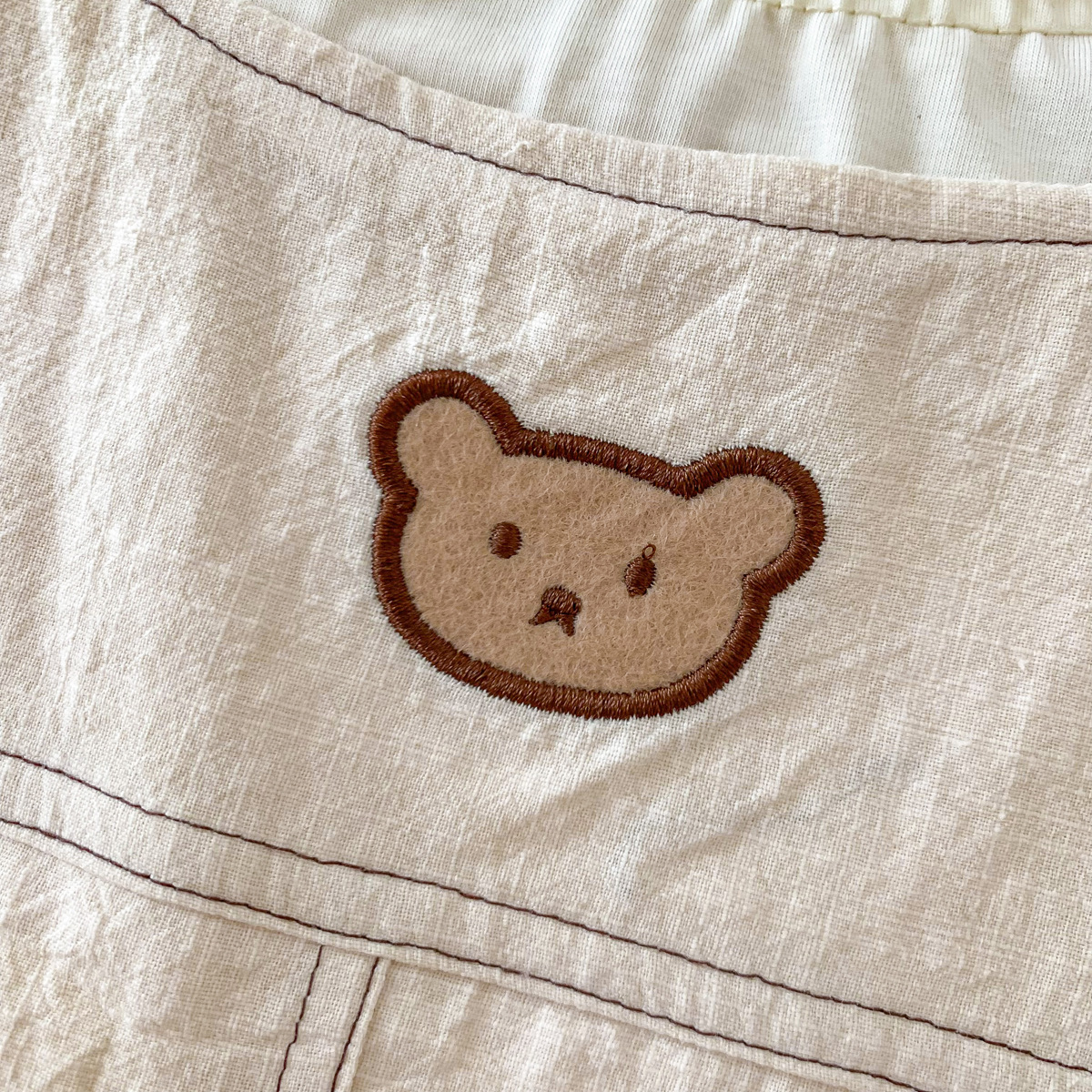 夏季韩国婴儿宝宝牛仔小熊背带哈衣男女小孩童装包屁衣洋气爬爬服详情10