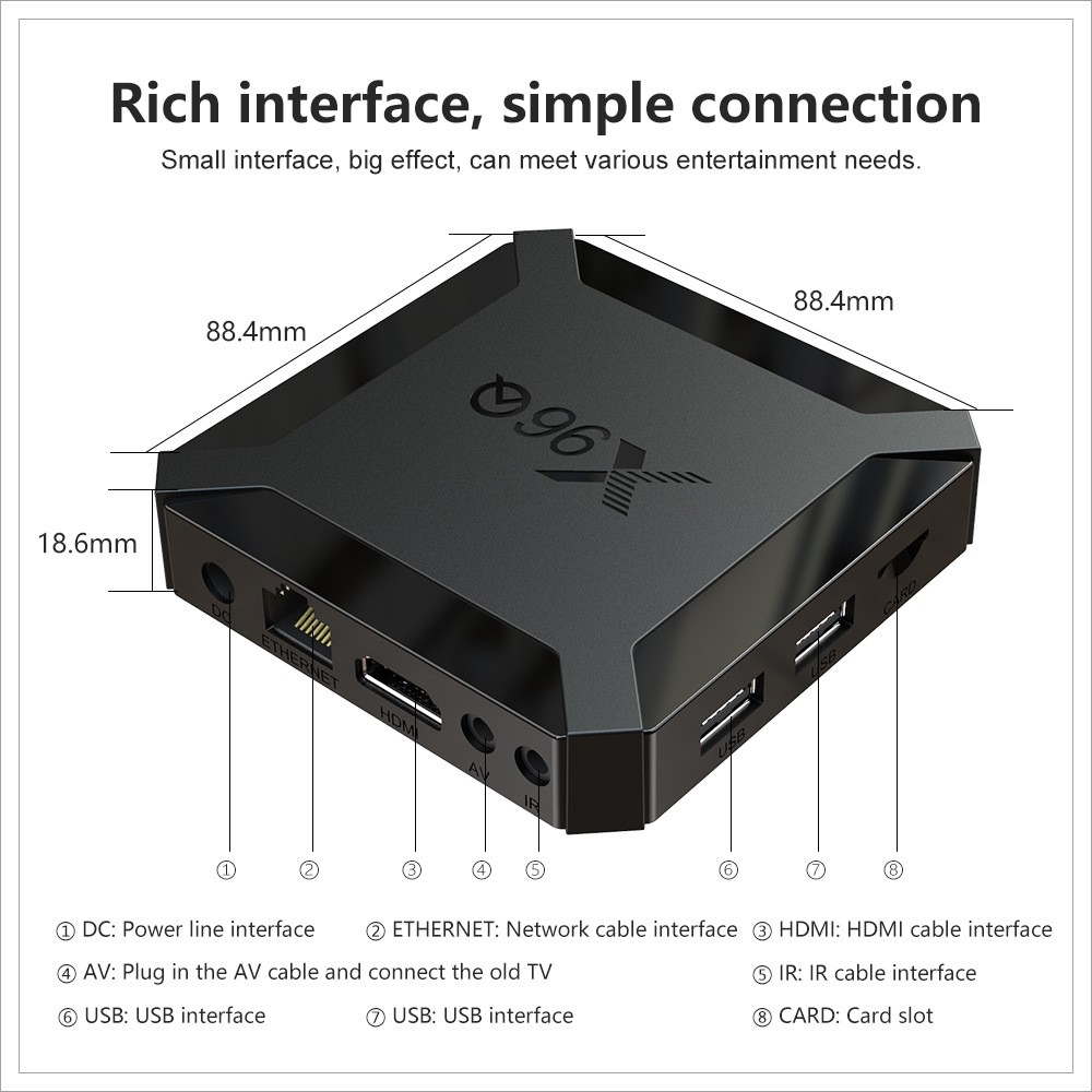 X96Q机顶盒跨境专供安卓10全志h313外贸tv box网络播放器电视盒子详情5