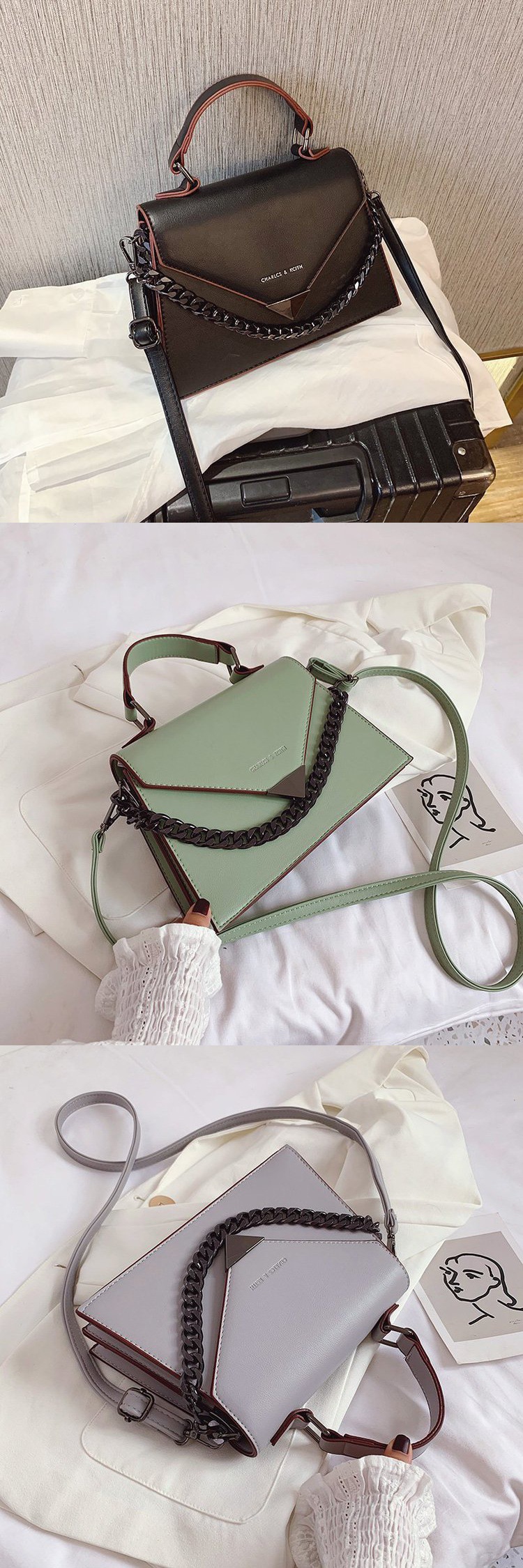 Comercio exterior nuevo estilo crossbody bolsa de mujer mujer multimoda primavera 2022 moda mujer una bolsa de hombro bolsa de cadena pic 14