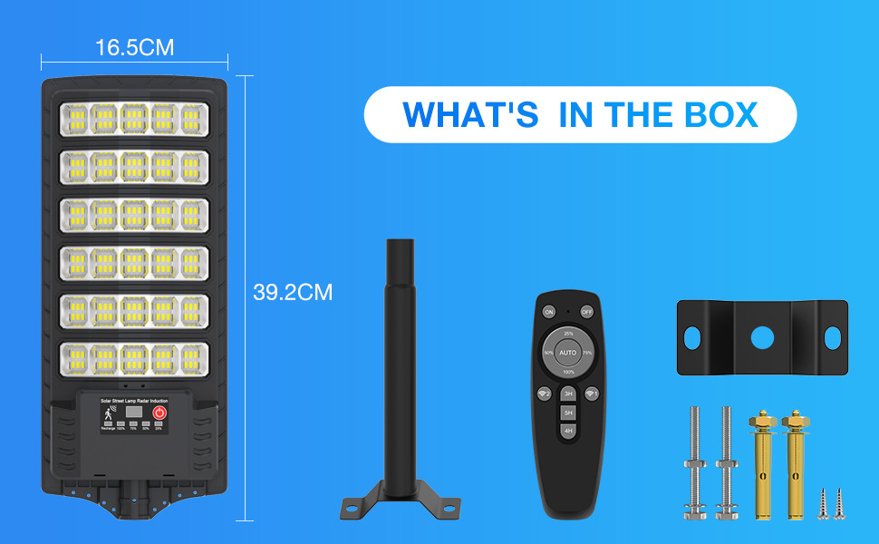 2025亚马逊新款私模太阳能一体化路灯高亮度人体感应电量显示详情6
