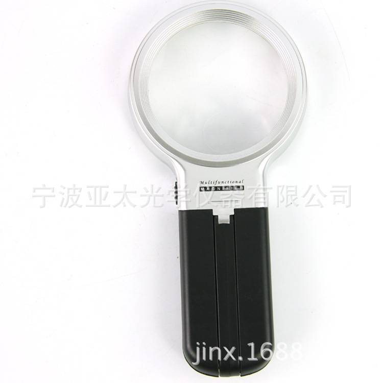 厂家供应 台式 直柄两用90mm光学镜面2.5倍高清阅读led照明放大镜详情4