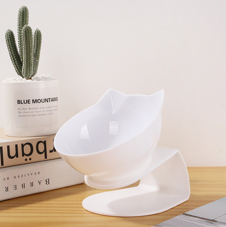 New slanted CAT BOWL, cat food bowl, cat ear bowl, slanted transparent single bowl, cat bowl, pet bowl in stock for wholesale pic 8