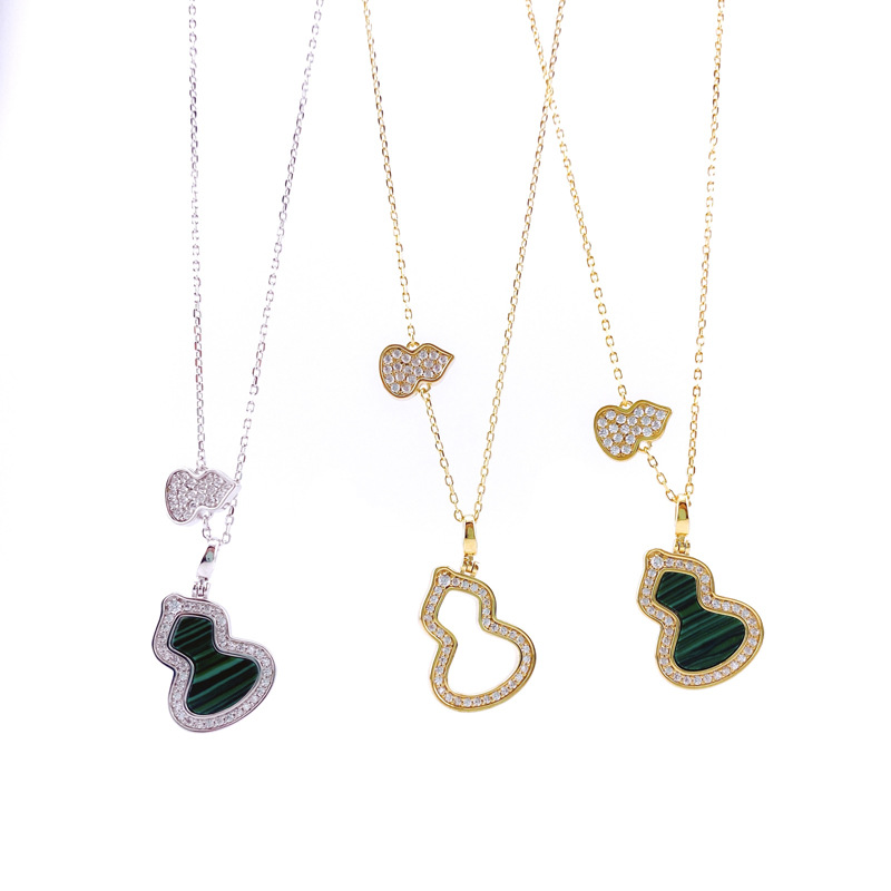 双葫芦麒麟S925纯银轻奢高版本项链直播高品质锁骨链小众颈链详情19