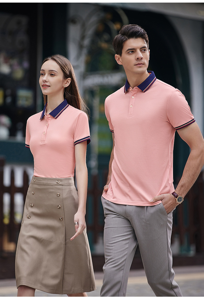 polo衫定印制工作服印字logo做短袖恤翻领服装团体文化衫工衣刺绣详情34