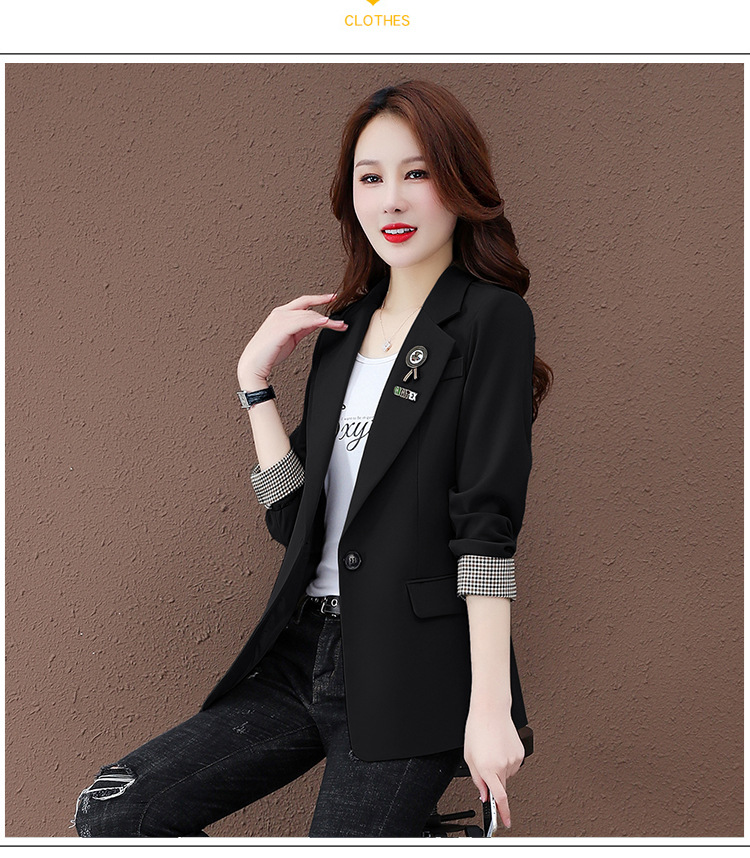 小西装外套短款2022年春秋款流行小个子气质韩版修身女士西服外穿详情13