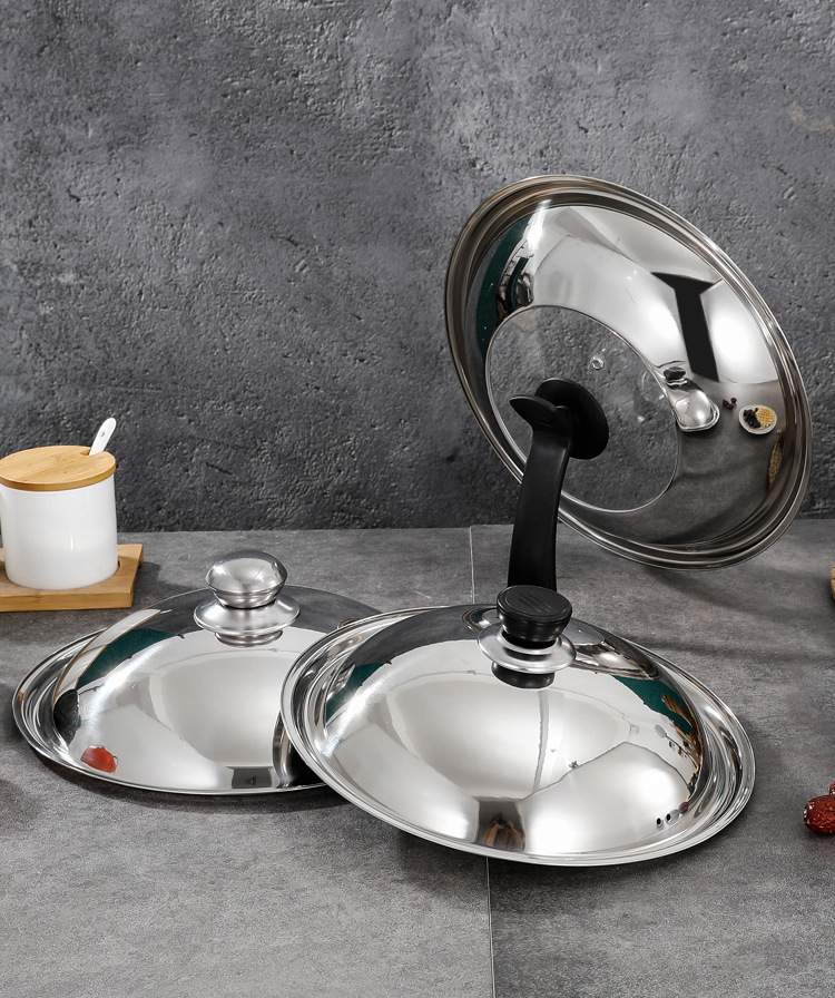 Factory wholesale wholesale of stainless steel pot LIDS, household cooking pot LIDS 28-42cm, wok combination LIDS for consignment pic 14