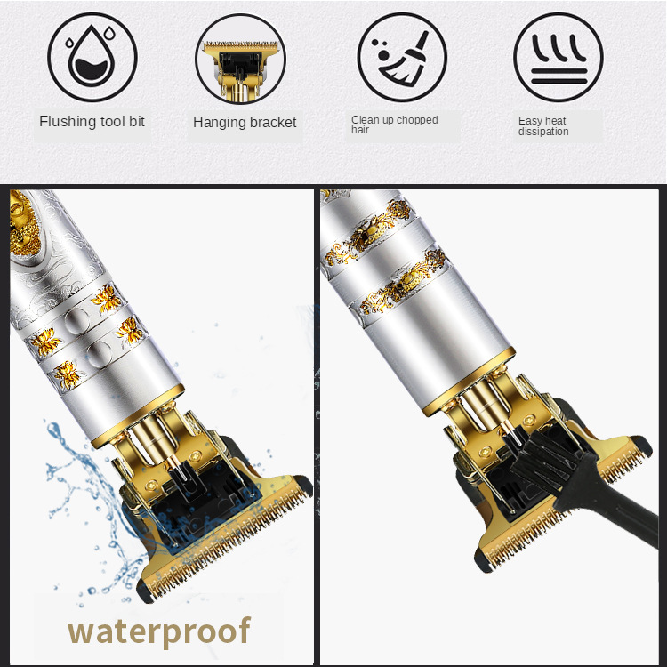 跨境理发器电推子电动理发器美发电推剪油头雕刻剪发器光头理发剪详情7