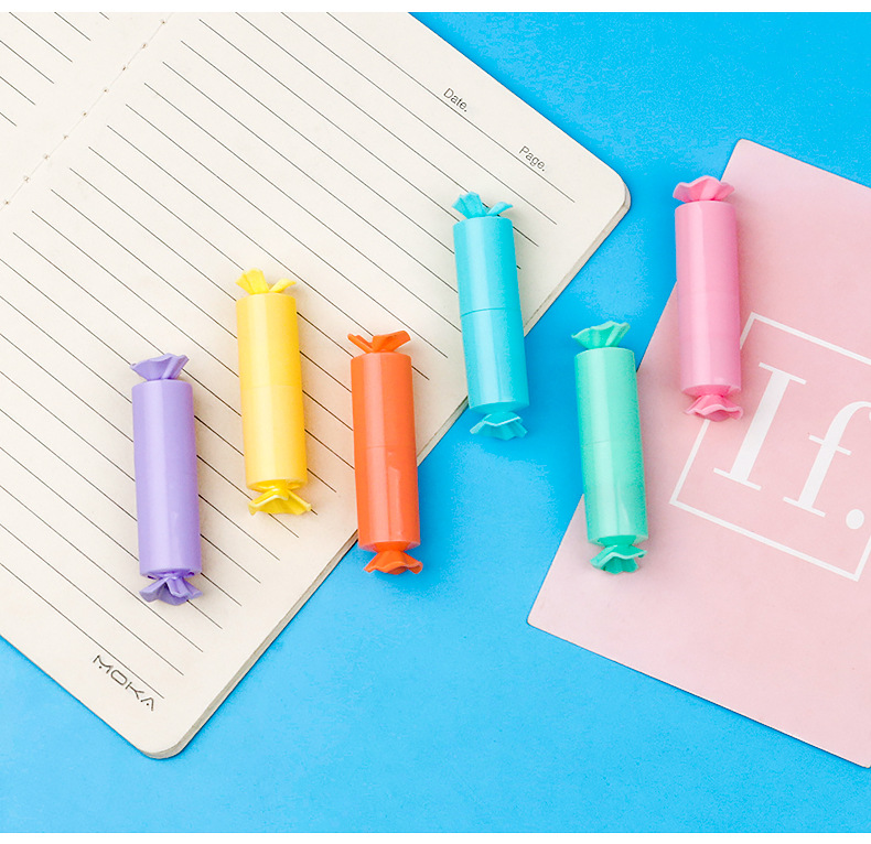 Highlighters, candy-shaped markers, quick-drying colored pens, simple sketches, doodles, paintings, hand-drawn notebooks, students pic 9