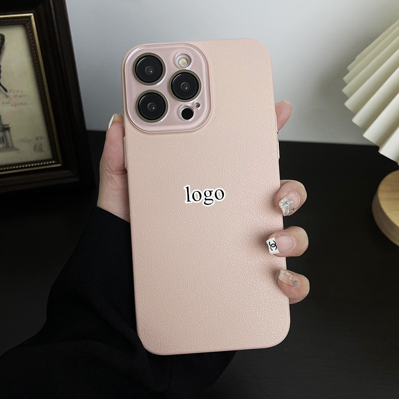 Crystal lens protection is suitable for Apple 15Promax phone case with lychee pattern, PC hard case, iPhone14 lens film scratch-resistant pic 26