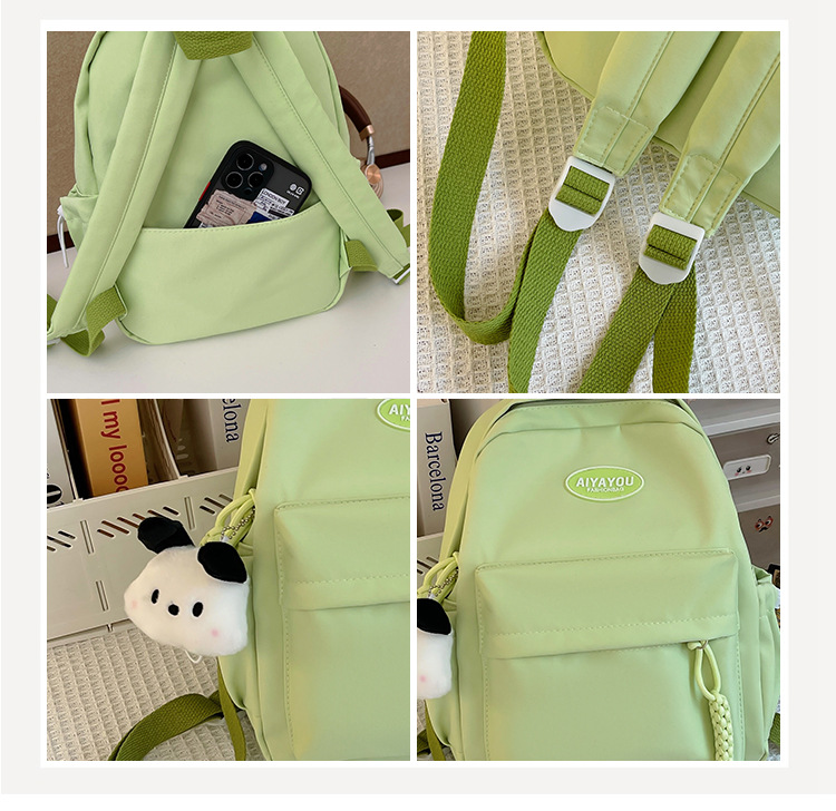 书包男高中生日系简约大容量新款双肩包女初中大学生百搭电脑背包详情33