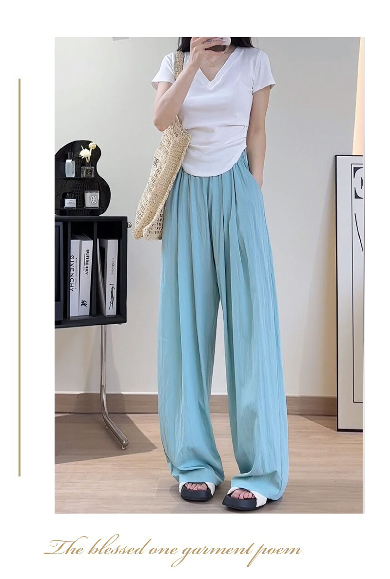 Japanese texture Yamamoto pants for women to look slimmer new summer wide-leg pants with a drape and a laid-back loose casual pants spring style for women pic 32