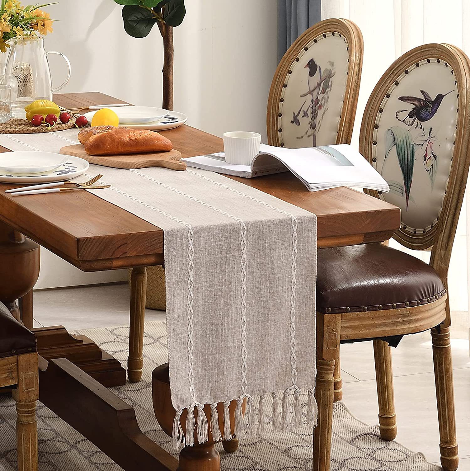 New cross-border Amazon handcrafted table flag, hollowed-out American country white tablecloth, dressing table scarf factory wholesale pic 48