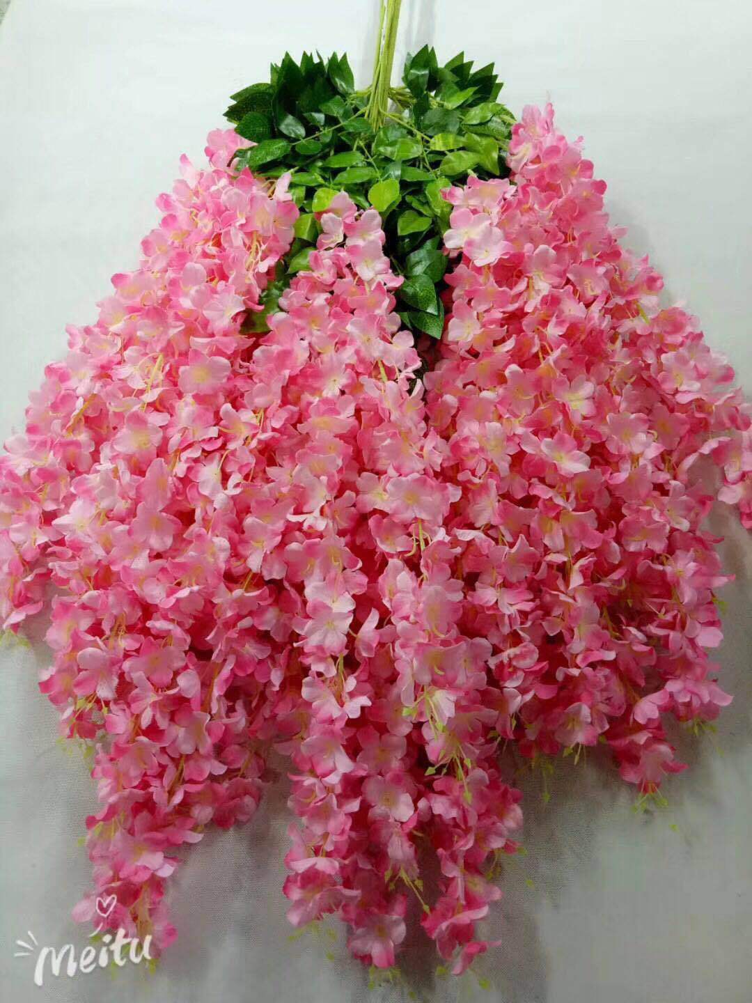 110CM simulated wisteria flower, simulated bean flower branch, bean flower strip, simulated wisteria hanging, simulated bean flower branch, wisteria strip pic 40