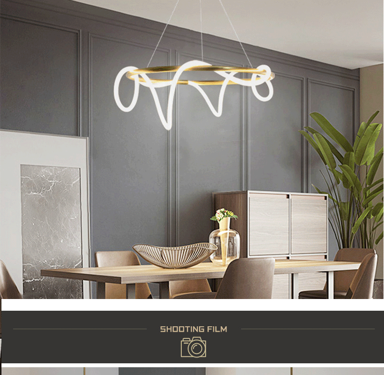 Postmodern restaurant, long chandelier, creative hose, art bar counter, designer, coffee shop, art lights, notes pic 5