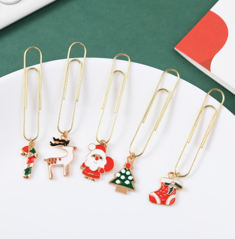 Cross-border direct supply Christmas light luxury cultural and creative combination set, paperclip, pin, ticket holder, stapler, binding office supplies pic 20