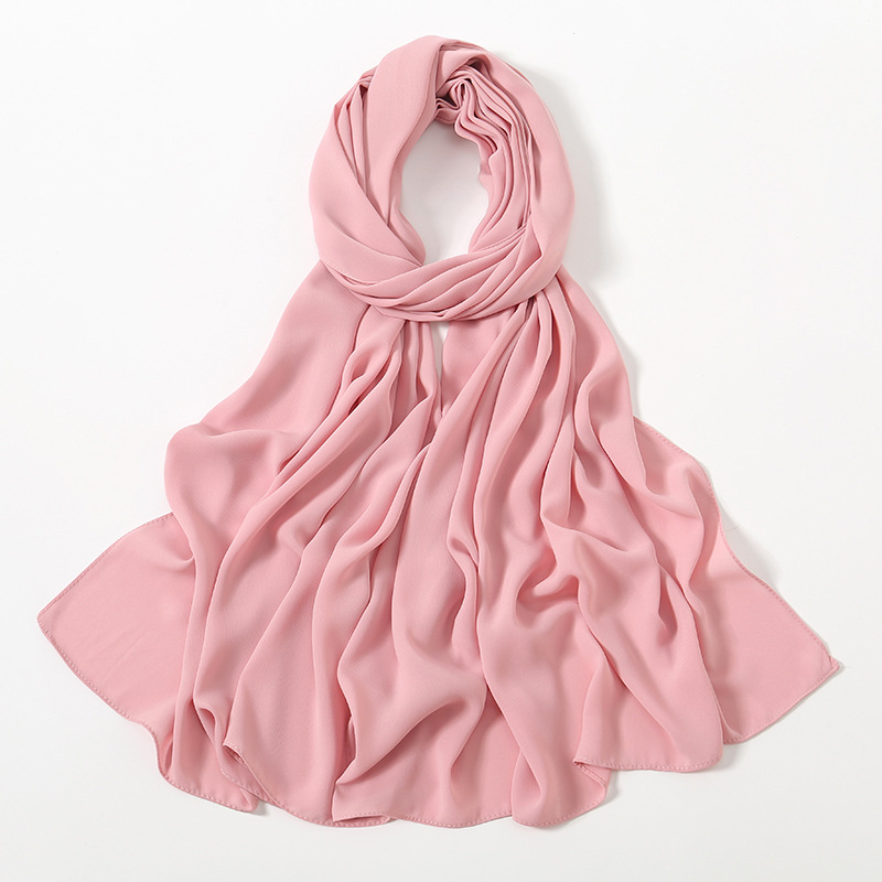 马来西亚新款包头长巾菱形雪纺镊子直角边防晒披肩穆斯林包头巾女详情33