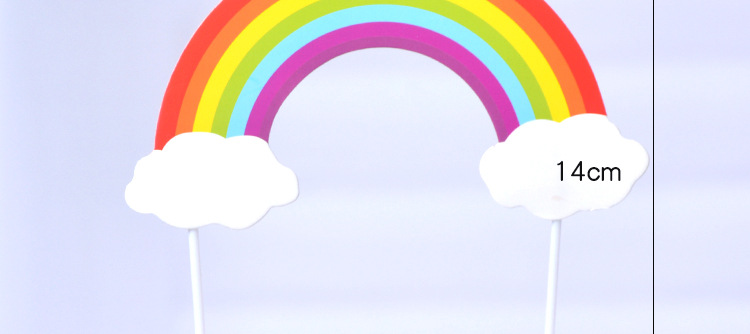 节日用品蛋糕装饰大彩虹生日彩虹套装派对蛋糕插件烘焙用品甜品台蛋糕插牌详情11