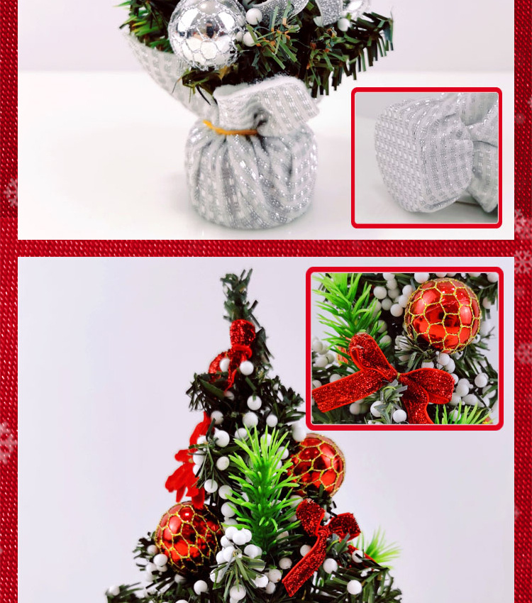 Cross-border new mini Christmas tree, small desktop Christmas tree ornament, 20cm Christmas tree, Christmas decoration items pic 39