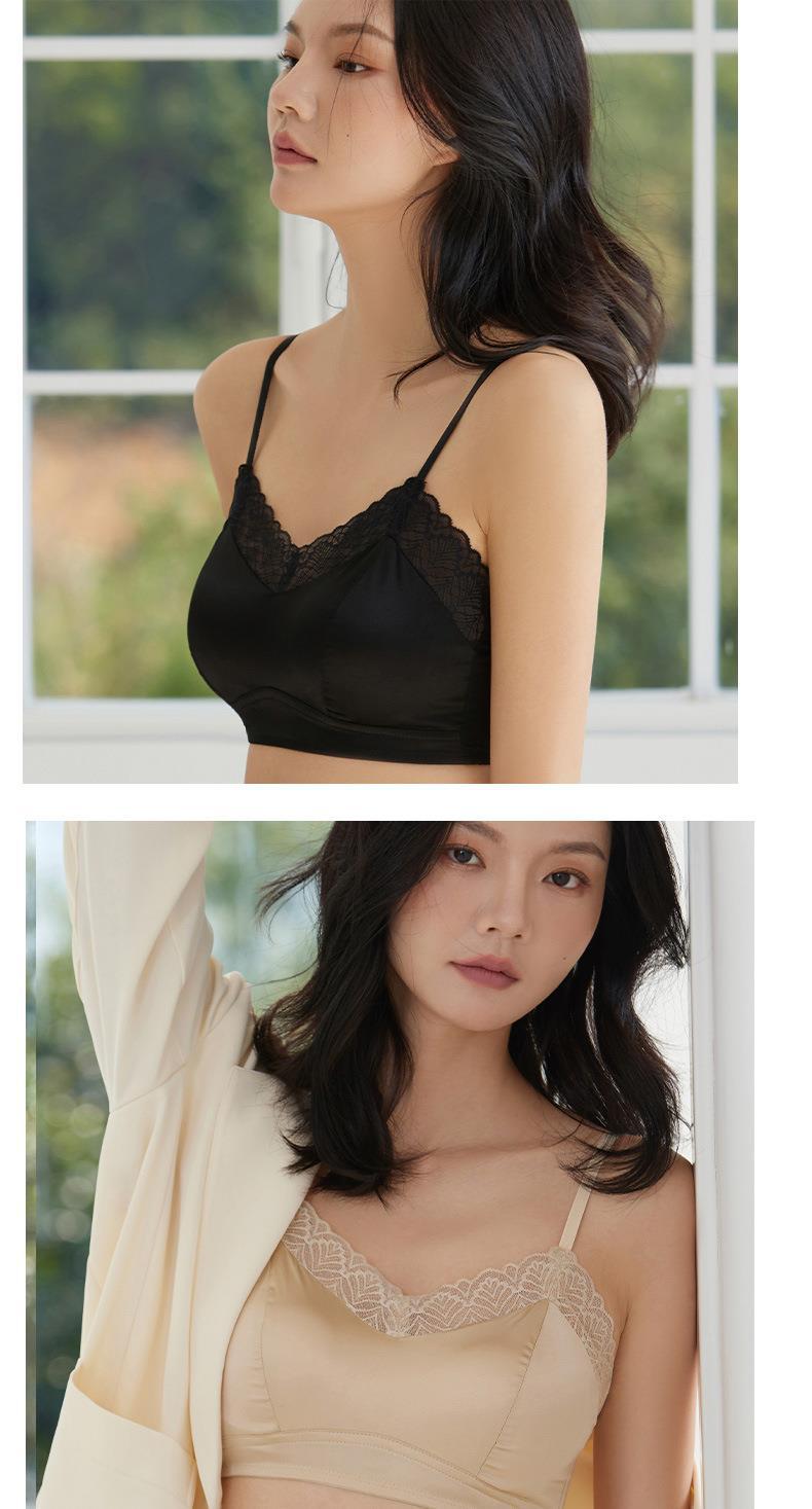 桑蚕丝无钢圈女士文胸防走光聚拢美背文胸舒适无痕桑蚕丝性感内衣详情8