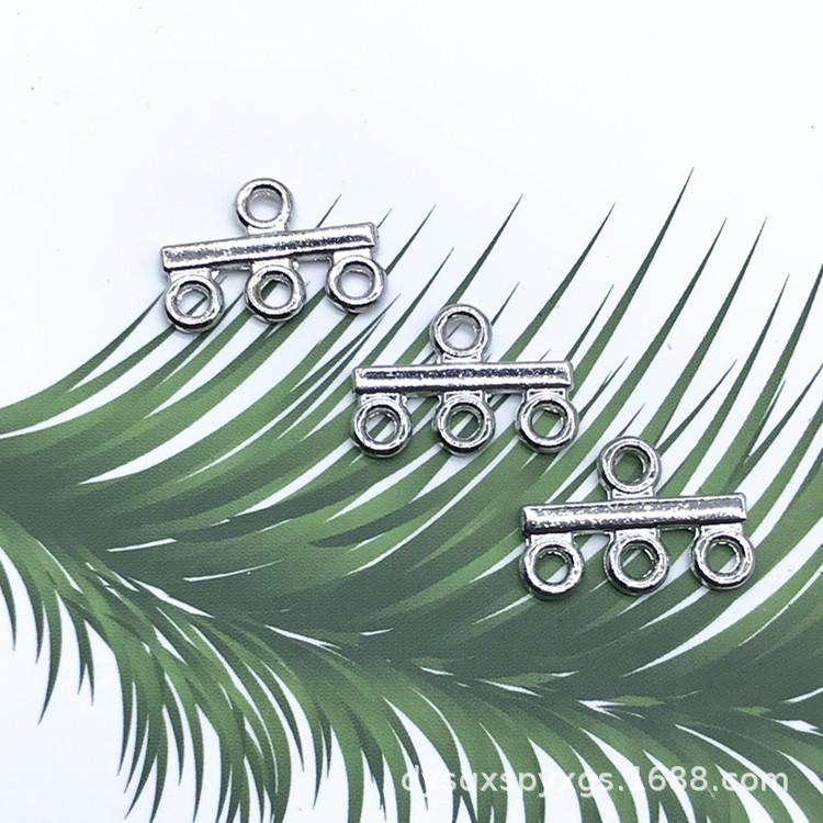 DIY alloy jewelry accessories, earrings, bracelets, hanging heads, multi-hole connector rods, factory direct sales. Colors can be customized pic 3