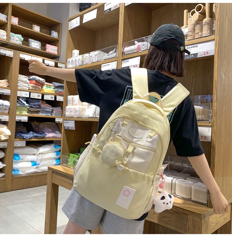 书包初中女生高中生小学生三到六年级大容量高颜值轻便软双肩背包详情17