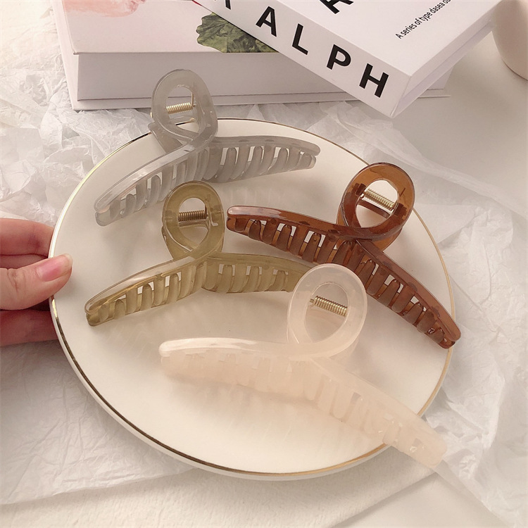 Acrylic hair clips for women, back of the head, updo hair clips, large summer style, shark clip headwear, simple hair clips pic 3