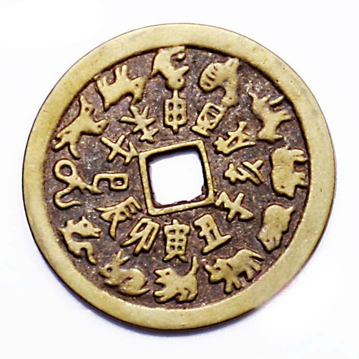 Pure copper coins of the Chinese zodiac and the Eight Trigrams pic 1