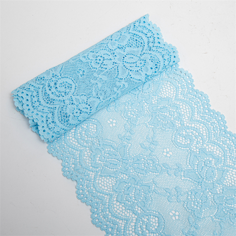 In stock: 15 cm colored stretch lace trim, colored lace nylon trim, soft underwear trim pic 6