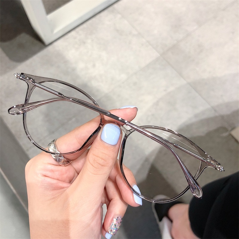 文奕02冷茶色眼镜近视超轻tr90眼镜框女素颜防蓝光镜小红书同款潮详情18