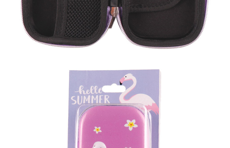 TOPSTHINK Disney 3D Flamingo EVA Large Capacity Pen Case for Children and Students Multi-compartment Cartoon Stationery Box Simple and Niche Silicone pen case pic 16